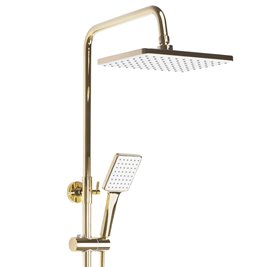 Złoty zestaw prysznicowy z wylewką Maximus Rea Gold
