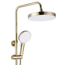 Złoto biały zestaw prysznicowy z wylewką Bloom Rea White Gold