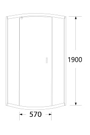 Kabina prysznicowa, jednoskrzydłowa 80x80 Stylio BK501RT+
