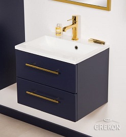 Szafka wisząca z umywalką granatowy mat 50 cm Belli Gold Gante