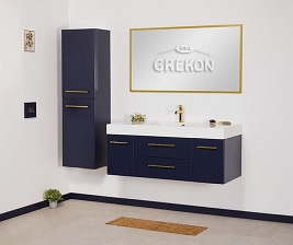 Szafka wisząca z umywalką granatowy mat 120/50C cm Belli Gold Gante