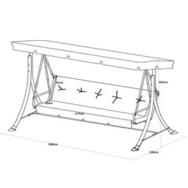 Huśtawka ogrodowa Milano XL