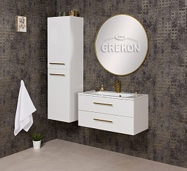 Szafka wisząca z umywalką biały mat 80 cm Belli Gold Gante