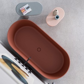 Omnires Ovo M+ Wanna wolnostojąca terracotta 160x75 cm OVOWWTE