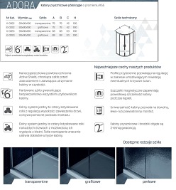 Kabina prysznicowa K-0262 Adora New Trendy