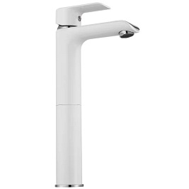 Bateria umywalkowa wysoka Bloom White Chrom Rea