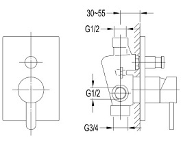 Bateria podtynkowa Darling DA5035 CR Omnires