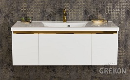 Szafka z umywalką złoty uchwyt 120 cm seria Diamond Gold Gante