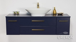 Szafka wisząca z umywalką nablatową 140/39 cm Belli Gold Gante