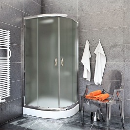 Kabina prysznicowa, półokrągła 90x90 Stylio BK502C+