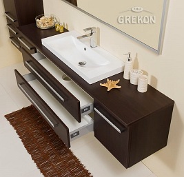 Szafka z umywalką 180/39/C2 seria Fokus Wenge Mat
