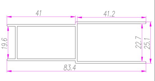 Profil poszerzający P03A-BL czarny do kabin prysznicowych KZ1390, BS04, BS05, BS08