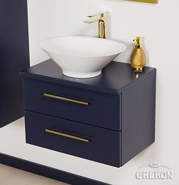 Szafka wisząca z umywalką nablatową 60 cm Belli Gold Gante