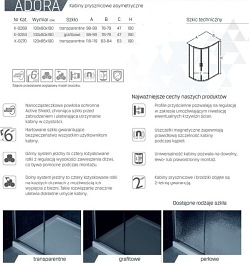 Kabina prysznicowa K-0284 Adora New Trendy