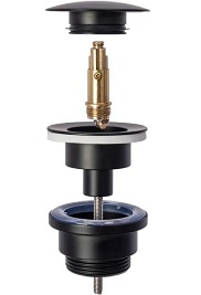 Syfon umywalkowy z korkiem klik-klak Black Mat Rea