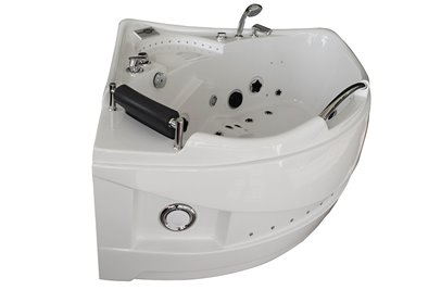 Wanna z hydromasażem narożna lewa 135x135 cm MUS-1085