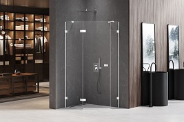 Biała kabina pięciokątna 100x80 EXK-3870 Avexa New Trendy White