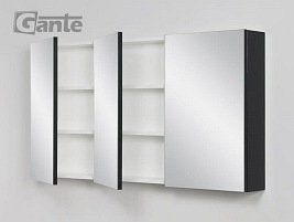 Szafka wisząca z lustrem 120x65 cm czarny mat Belli Gold