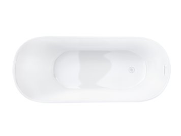 Wanna wolnostojąca Corsan Estella 160 cm korek klik-klak biały