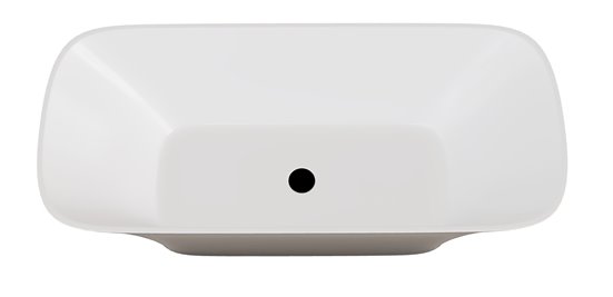 Czarno-biała matowa wanna wolnostojąca z konglomeratu + klik-klak czarny 160 cm Assos Matt B&W Besco WMMC-160AKB