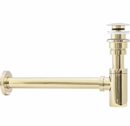 Syfon umywalkowy z korkiem klik-klak Gold Rea