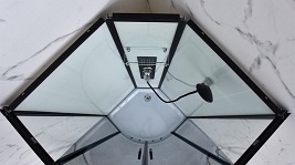 Kabina prysznicowa niski brodzik hydromasaż biały środek 90x90 WSH-311B