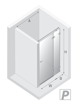 Drzwi prysznicowe złoty połysk prawe 80 cm EXK-1631 Avexa Gold Shine New Trendy