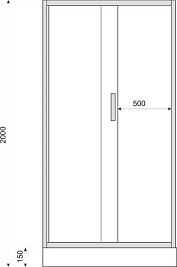 Kabina prysznicowa, prostokątna z brodzikiem 80x120 Doris