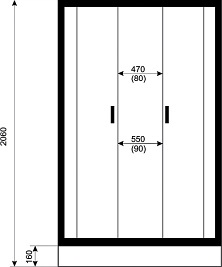 Kabina prysznicowa, półokrągła z brodzikiem 90x90 Ultra