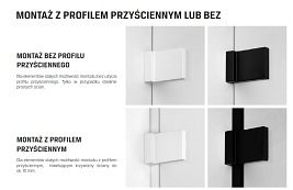 Czarna kabina pięciokątna 80x80 lewa EXK-3873 Avexa New Trendy Black