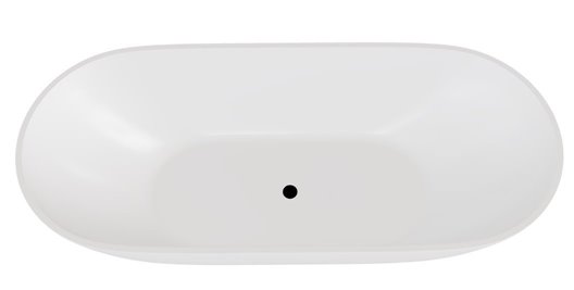 Moya Besco matowa wanna wolnostojąca 170 cm korek klik-klak czyszczony od góry czarny WMMB-170MKB