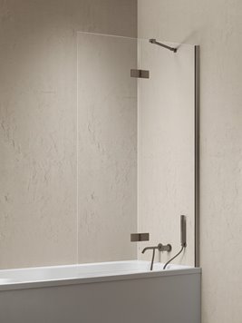 Parawan wannowy kolor stal szczotkowana prawy 100x150 P-0258-WL Nesta Gunmetal Brushed New Trendy