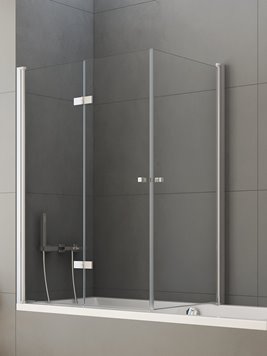 Parawan wannowy podwójny, uchylno-składany New Soleo 100x70 cm lewy P-0028/P-0024