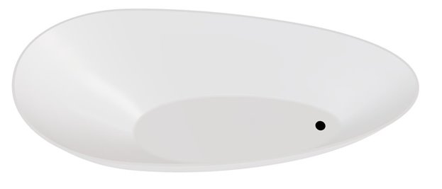 Matowa wanna wolnostojąca + klik-klak czarny Keya Matt Besco 165x70 cm WMMB-165KKB