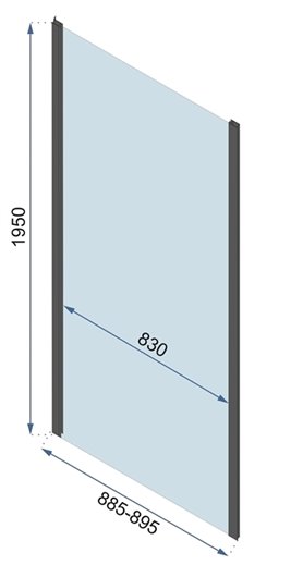 Złota kabina prysznicowa narożna uchylna 90x90 Rapid Swing Rea