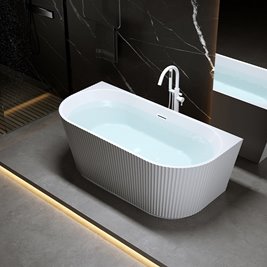 Wanna wolnostojąca przyścienna korek biały 170 cm Carlo Led Hydrosan