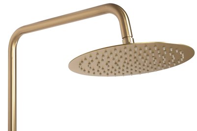 Złoty szczotkowany zestaw prysznicowy termostatem Vincent Rea Gold Brush