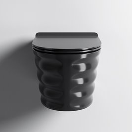 Czarna miska wc wisząca Rimless Tornado SKAL-BL-RIM-03 Hydrosan