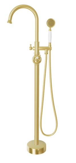 Bateria wannowa wolnostojąca Retro złota Besco BW-RI-ZL