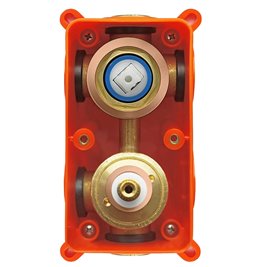 Miedziany zestaw wannowy prysznicowy podtynkowy Lungo Rea Rose Gold