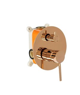 Miedziany połysk zestaw natryskowy podtynkowy Lungo Rea