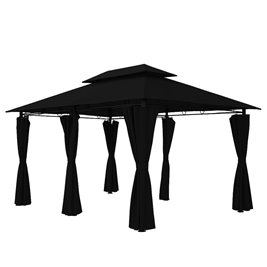 Pawilon ogrodowy KING 400x300 cm z moskitierą czarny