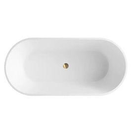 Wanna wolnostojąca ryflowana owalna 170 cm Ofelia Rea zdjęcie 9