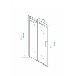 Drzwi prysznicowe do wnęki 105-110 cm rozsuwane szkło 8 mm KZ09BC