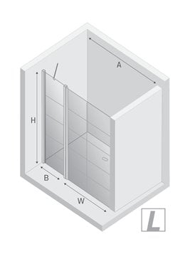 Czarne drzwi prysznicowe 90 cm lewe D-0279A New Soleo Black New Trendy