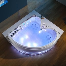 Wanna narożna z hydromasażem narożna 150x150 cm Roma 764 Hydrosan Prawa