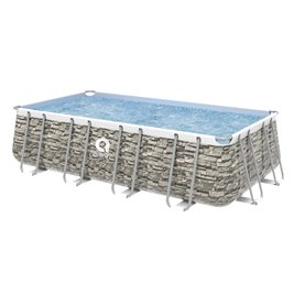 Duży basen ogrodowy stelażowy prostokątny Avenli Rocky 400x200 cm