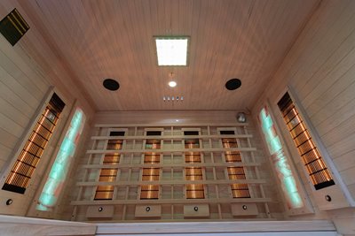Sauna na podczerwień czteroosobowa panele sól himalajska 180X160X200CM MO-EA4R Infrared Mazur