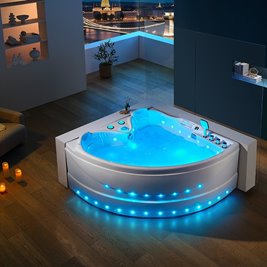 Wanna narożna z hydromasażem narożna 150x150 cm Roma 764 Hydrosan Lewa