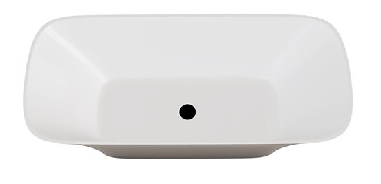 Czarno-biała wanna wolnostojąca z konglomeratu + klik-klak czarny 160 cm Assos B&W Besco WMD-160-AWB